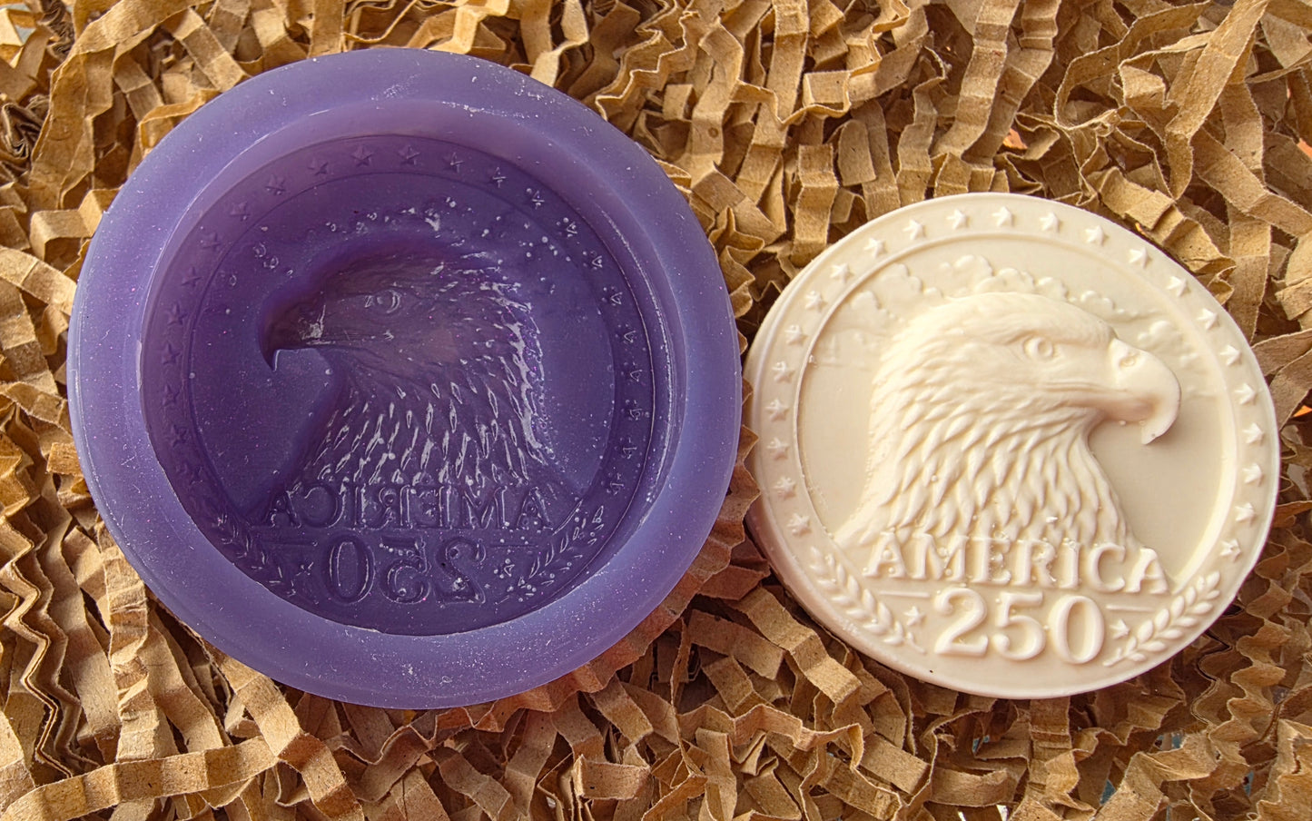 PATRIOTIC MEDALLIONS "250" 2-1/8 & 1-3/4