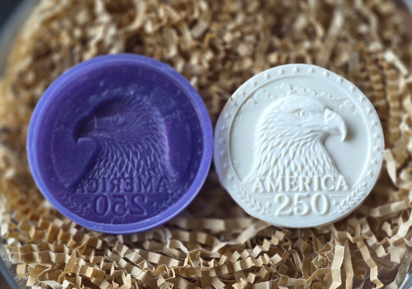 PATRIOTIC MEDALLIONS "250" 2-1/8