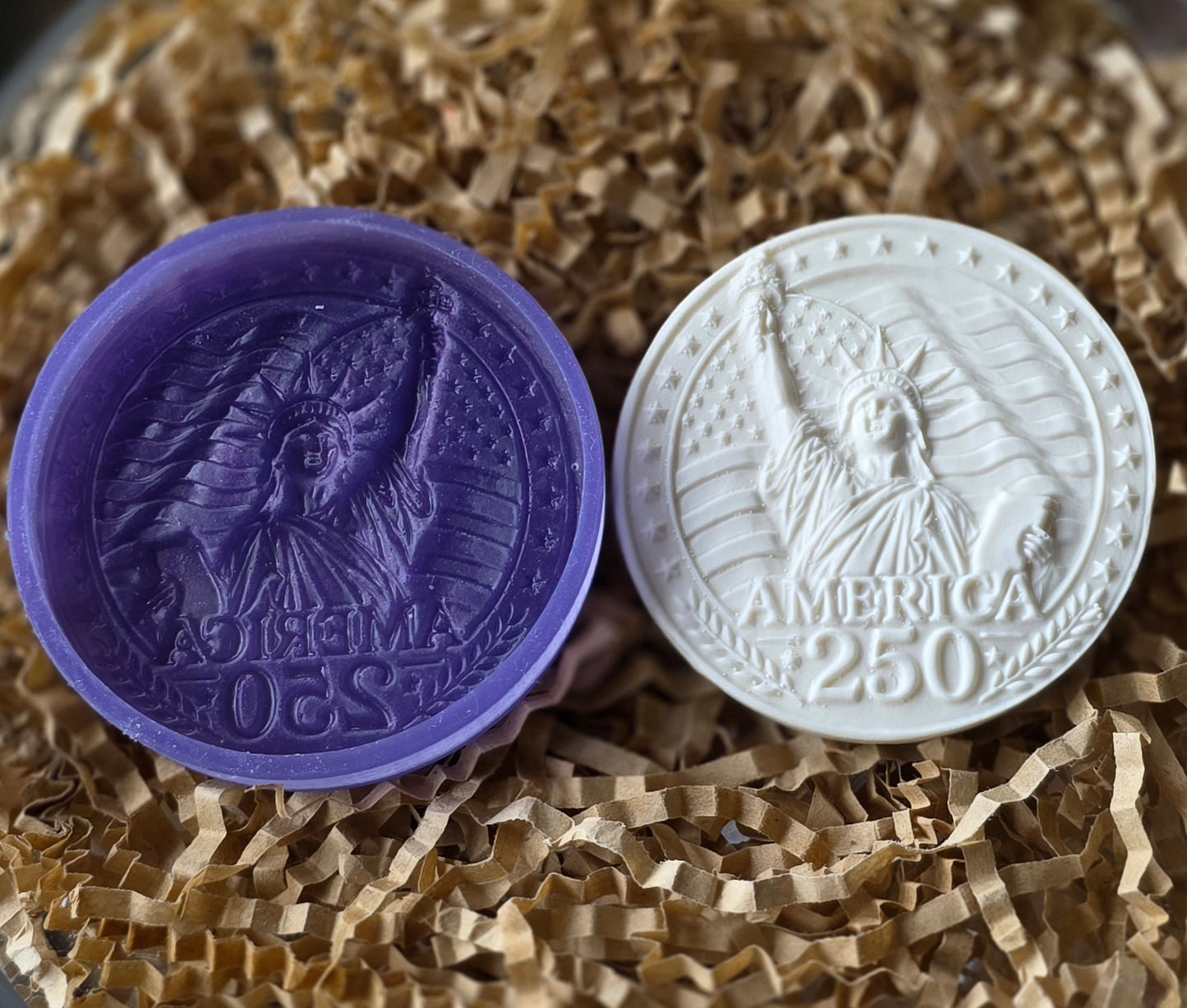 PATRIOTIC MEDALLIONS "250" 2-1/8