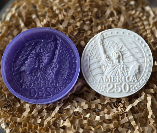 PATRIOTIC MEDALLIONS "250" 2-1/8 & 1-3/4
