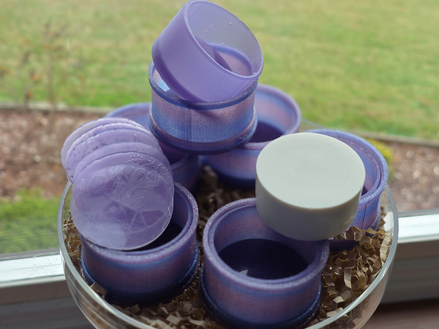 MINI PLAIN PIXIE BLING CUP SET - (1-3/4") (SET OF 6) AND (SET OF 8)